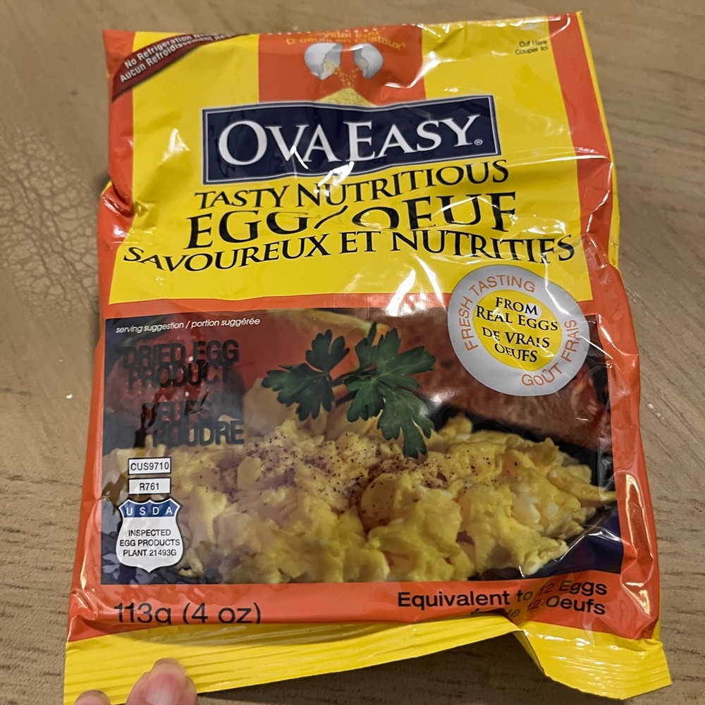 OVA EASY tasty nutritious EGG from real eggs.  In 4 Oz package NWOT